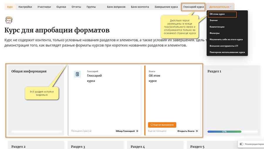 Дизайнерский формат пример действий героя