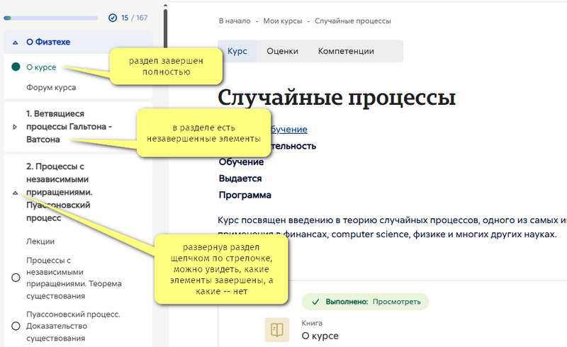 Незавершенный курс оглавление